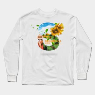 SUNFLOWER TYPO Long Sleeve T-Shirt